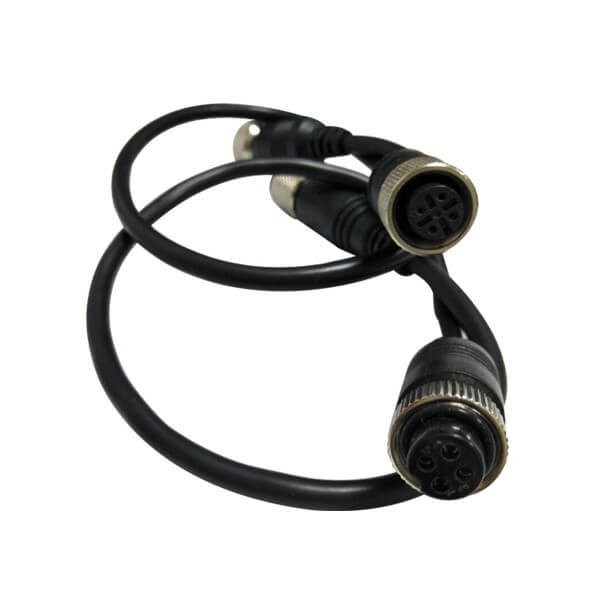 M12 4P防水接頭母頭轉GX12 4PIN 直式A扣母頭注塑線30CM AWG22