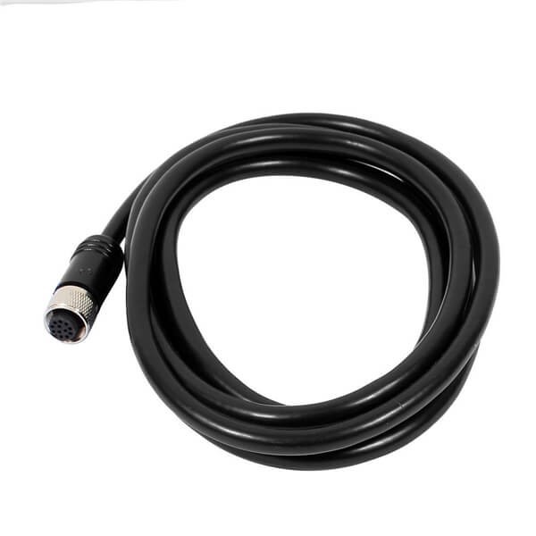 IP67防水連接器 M12連接器12Pin A-Code 母直頭帶線航空插頭1M AWG22不帶屏蔽