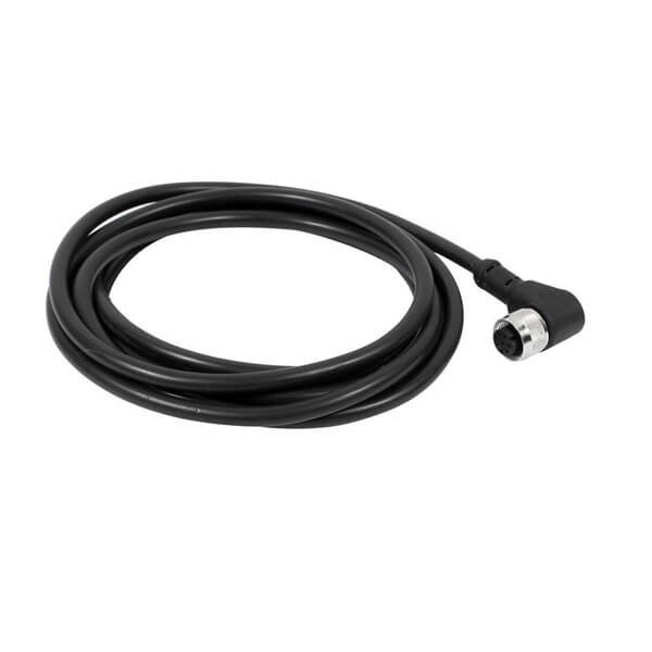 M12連接器8pin A型 母彎頭不帶屏蔽預鑄式帶線2M防水插頭2M AWG22
