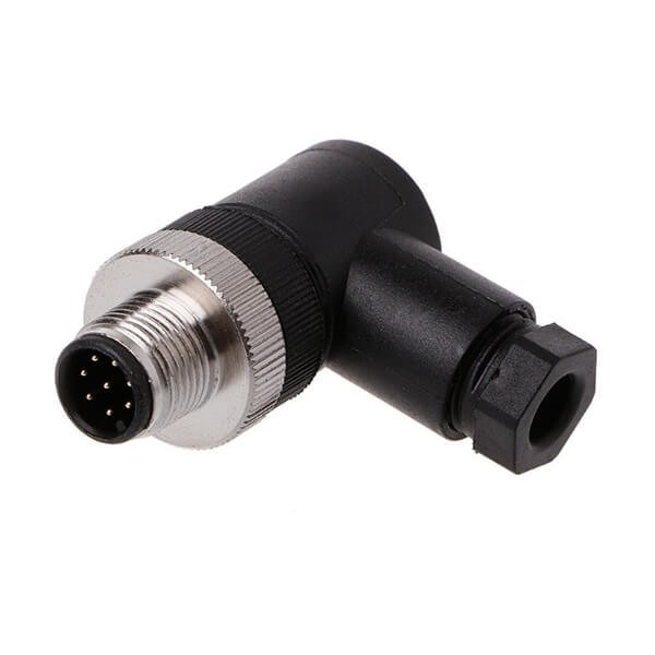 M12現(xiàn)場組裝插頭A編碼8芯公彎式不帶屏蔽塑料外殼PG7