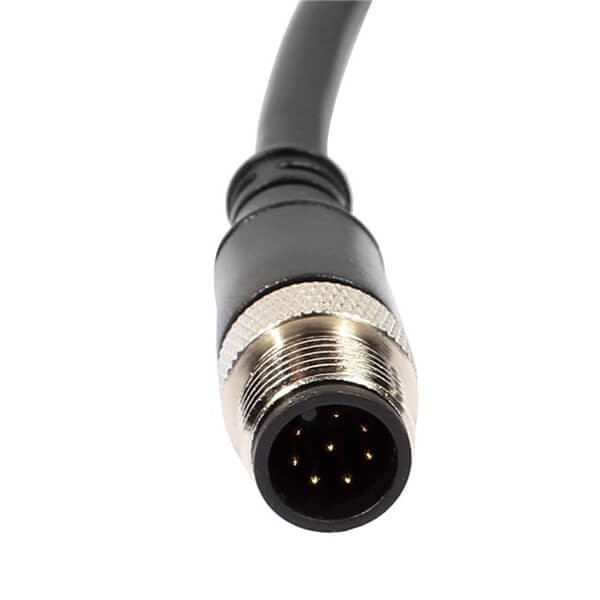 m12傳感器電纜雙公頭8pin直式連線長A編碼24ft AWG24 不帶屏蔽
