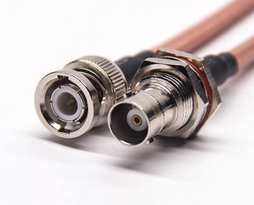 同軸電纜接頭BNC 180度公頭轉BNC180度母頭接RG142