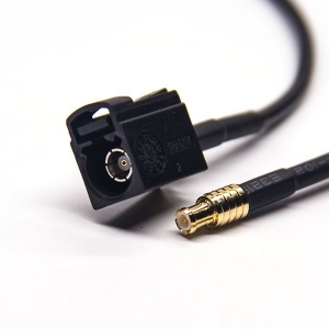 Fakra連接器A型母頭轉MCX公頭線材連接器 RG174 線長1米