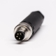 M8現場組裝插頭4芯公直式不帶屏蔽塑料外殼M8*1.0-