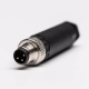 M8現場組裝插頭3芯公直式不帶屏蔽塑料外殼M8*1.0定制