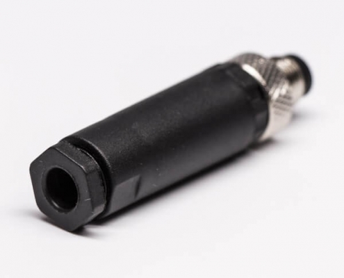 M8現場組裝插頭3芯公直式不帶屏蔽塑料外殼M8*1.0定制