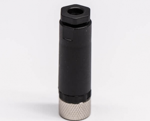 M8現場組裝插頭3芯母直式不帶屏蔽塑料外殼M8*1.0定制