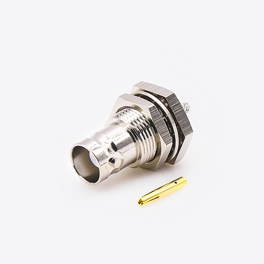 BNC前鎖穿墻防水連接器用于RG174/RG316接線(xiàn)母頭直式壓接