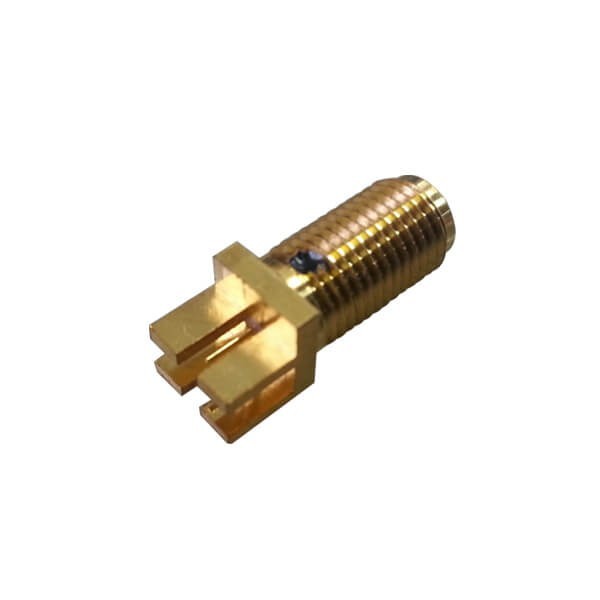 PCB連接器SMA母頭卡板直式前穿墻接2mm電路板樹脂灌膠 PCB連接器SMA母頭卡板直式前穿墻接2mm電路板樹脂灌膠