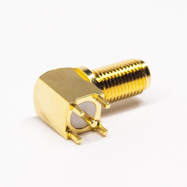 pcb板連接器穿孔式SMA彎式母頭前穿墻面板安裝連接器鍍金 pcb板連接器穿孔式SMA彎式母頭前穿墻面板安裝連接器鍍金