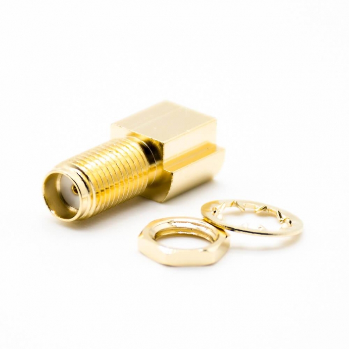 SMA連接器母直式穿墻/沉板銅鍍金標準50Ω SMA連接器母直式穿墻/沉板銅鍍金標準50Ω