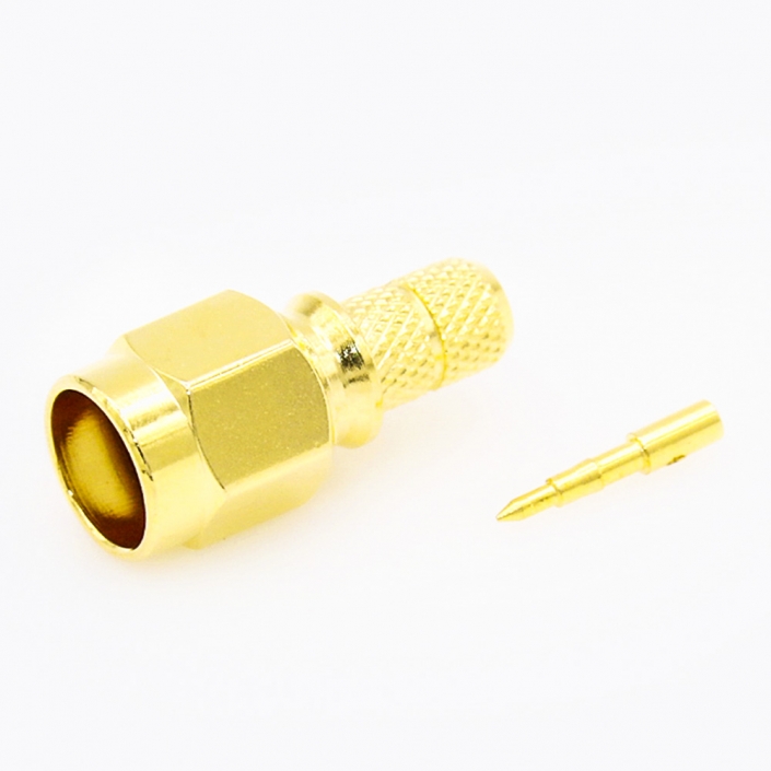 SMA RG58連接器公頭直式壓接式 SMA RG58連接器公頭直式壓接式