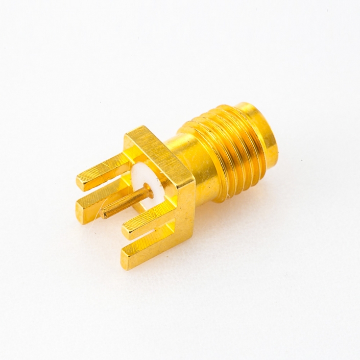 SMA連接器母頭直式卡板PCB安裝 SMA連接器母頭直式卡板PCB安裝