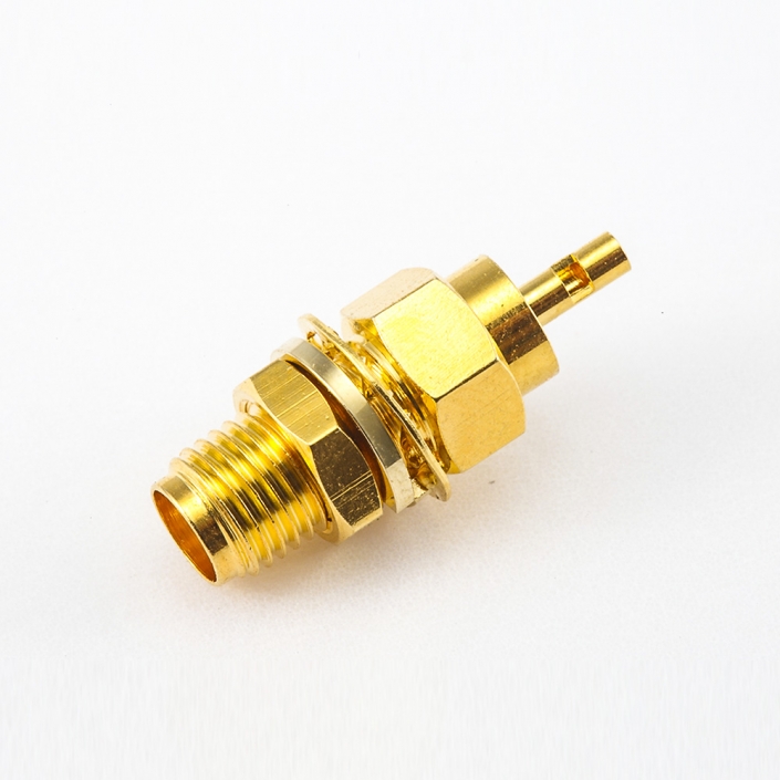 接線SMA連接器公頭直式開天窗焊接式用于1.13mm / 1.32mm面板安裝前鎖穿墻 接線SMA連接器公頭直式開天窗焊接式用于1.13mm / 1.32mm面板安裝前鎖穿墻