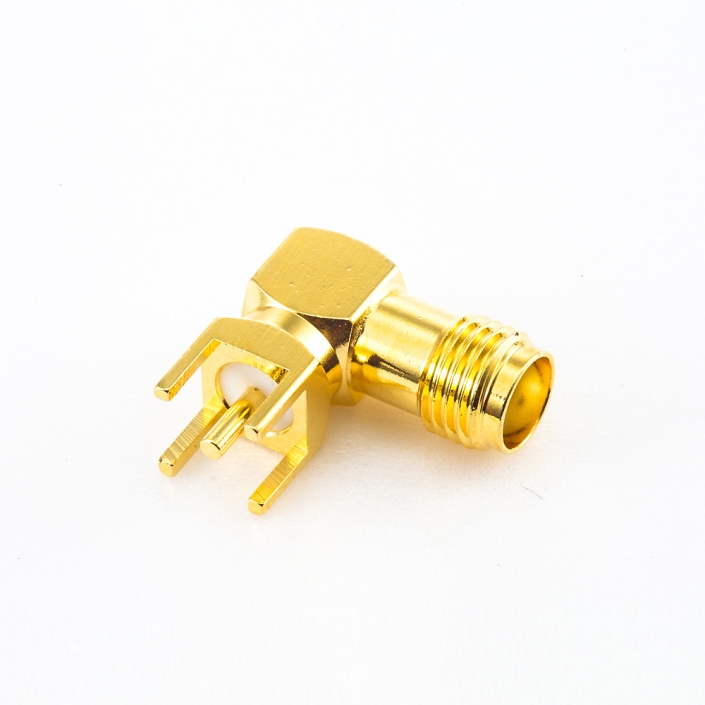 彎式插孔SMA連接器PCB安裝母頭 彎式插孔SMA連接器PCB安裝母頭