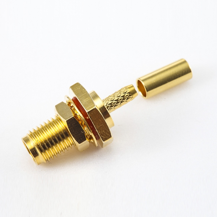 用于RG174 / RG316 / LMR100SMA防水連接器母頭直式面板安裝前鎖穿墻壓接 用于RG174 / RG316 / LMR100SMA防水連接器母頭直式面板安裝前鎖穿墻壓接