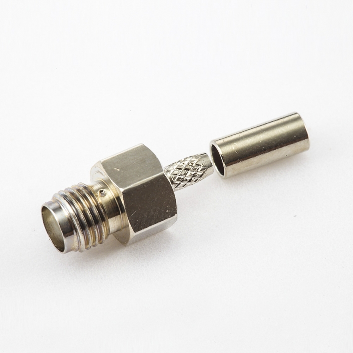 用于RG174 / RG316 / LMR100 直式SMA連接器母頭壓接 用于RG174 / RG316 / LMR100 直式SMA連接器母頭壓接