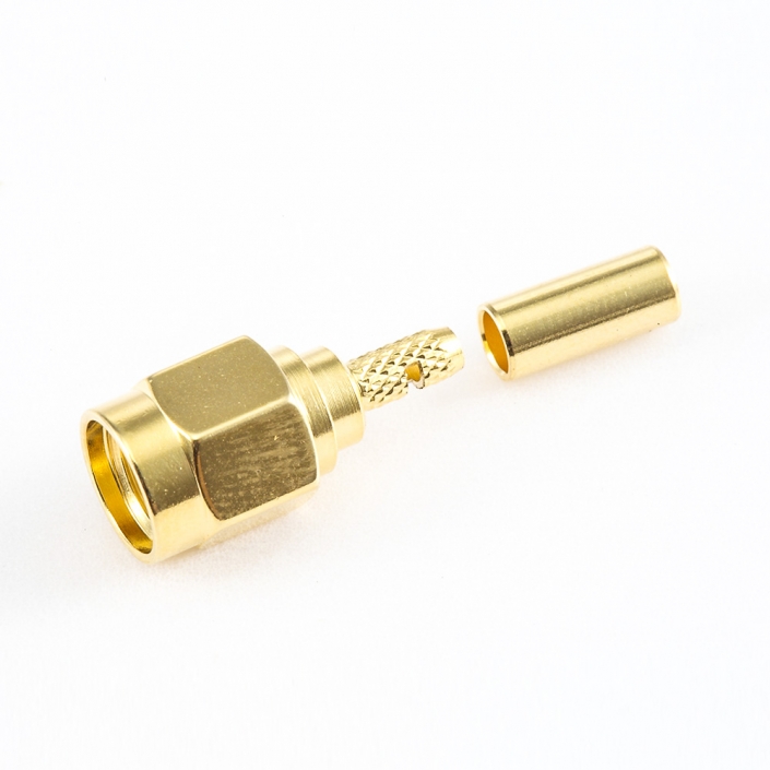 SMA公頭用于RG174 / RG316 / LMR100連接器直式焊接 SMA公頭用于RG174 / RG316 / LMR100連接器直式焊接