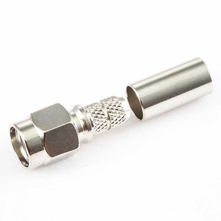 SMA公頭連接器直式壓接用于3D-FB / LMR200接線 SMA公頭連接器直式壓接用于3D-FB / LMR200接線
