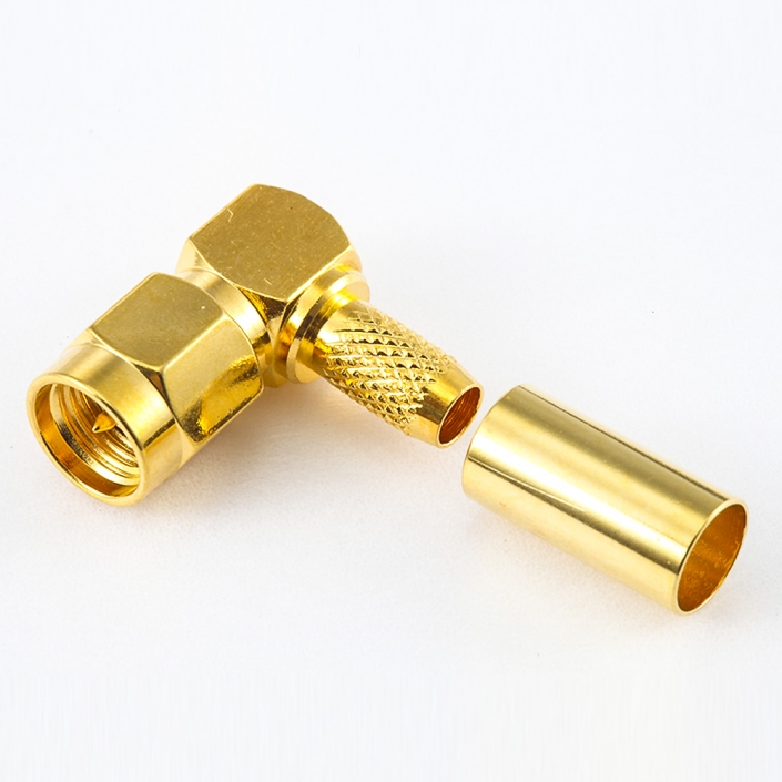 SMA公頭用連接器彎式壓接用于RG223 SMA公頭用連接器彎式壓接用于RG223