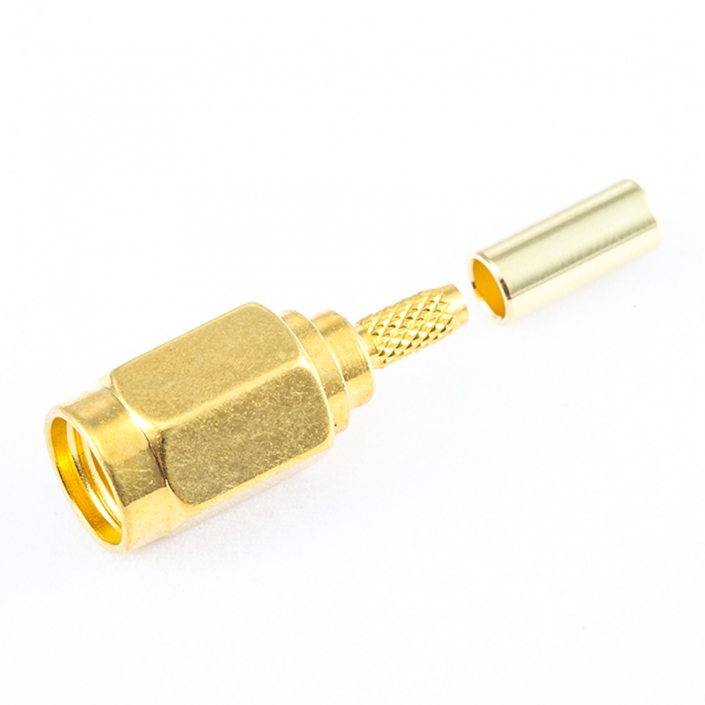 SMA壓接用于RG174 / RG316 / LMR100接線連接器公頭直式 SMA壓接用于RG174 / RG316 / LMR100接線連接器公頭直式