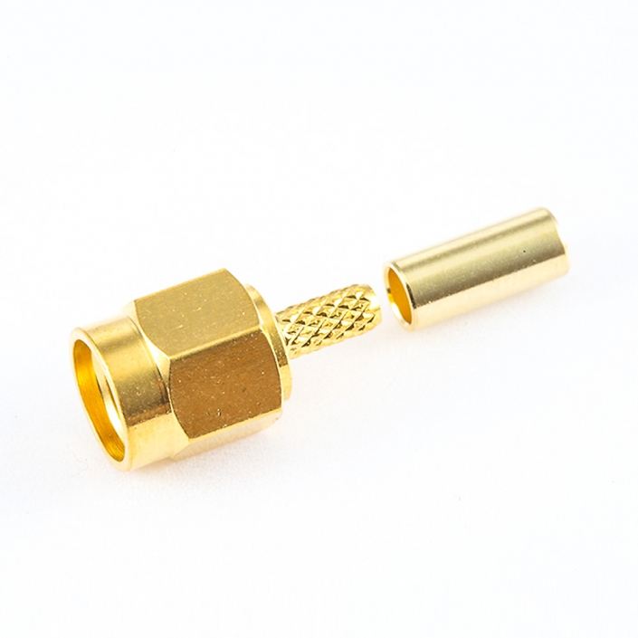 RG174 / RG316 / LMR100壓接類型SMA連接器公頭直式 RG174 / RG316 / LMR100壓接類型SMA連接器公頭直式
