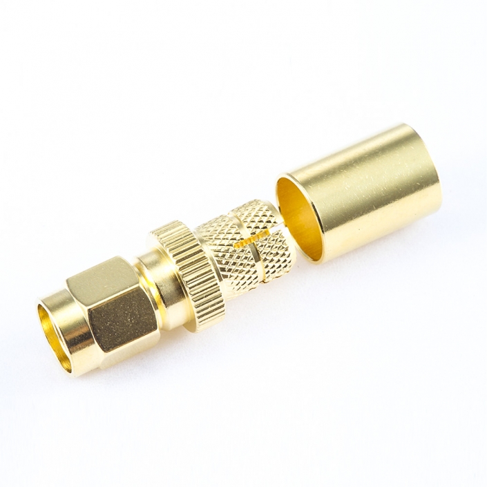 SYV50-5接線公頭直式SMA連接器壓接 SYV50-5接線公頭直式SMA連接器壓接