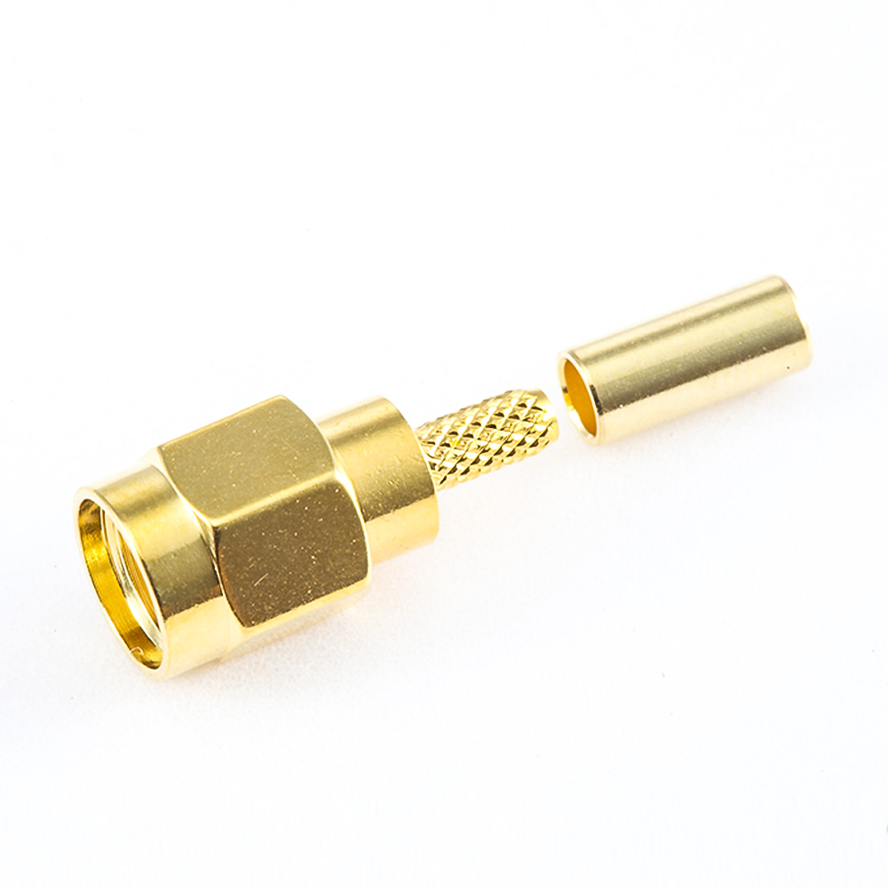 RG174 / RG316 / LMR100接線(xiàn)連接器SMA壓接類(lèi)型公頭直式