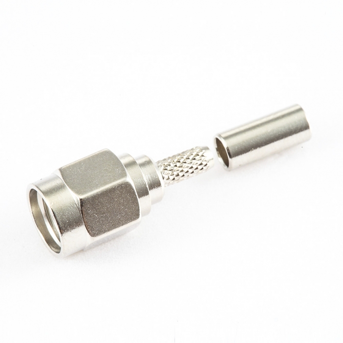 壓接型SMA連接器公頭直式RG174 / RG316 / LMR100 壓接型SMA連接器公頭直式RG174 / RG316 / LMR100