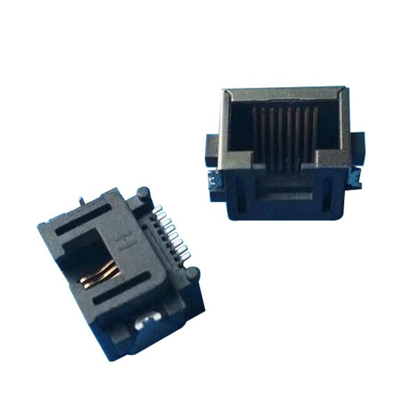 RJ45插座貼片沉板半包母座8p8c千兆網絡接口不帶燈X2 RJ45插座貼片沉板半包母座8p8c千兆網絡接口不帶燈X2
