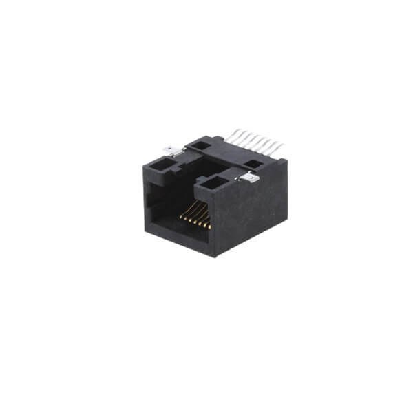 沉板RJ45插座黑色塑殼Cat5電子連接器8P8C不帶燈X2 沉板RJ45插座黑色塑殼Cat5電子連接器8P8C不帶燈X2