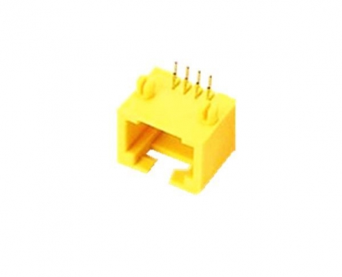 網絡RJ45模塊1X18P黃色接口插座連接器不帶燈X2