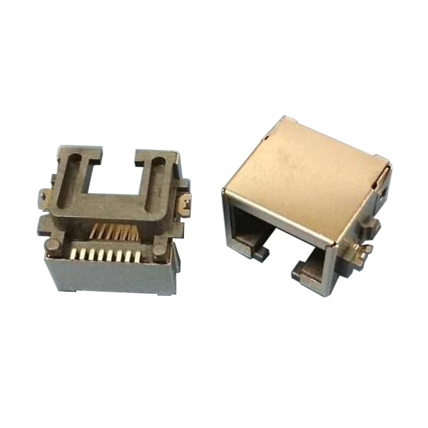 RJ45端子連接器廠商路由器-以太網接口8P8C貼板式插座全包屏蔽不帶燈X3 RJ45端子連接器廠商路由器-以太網接口8P8C貼板式插座全包屏蔽不帶燈X3