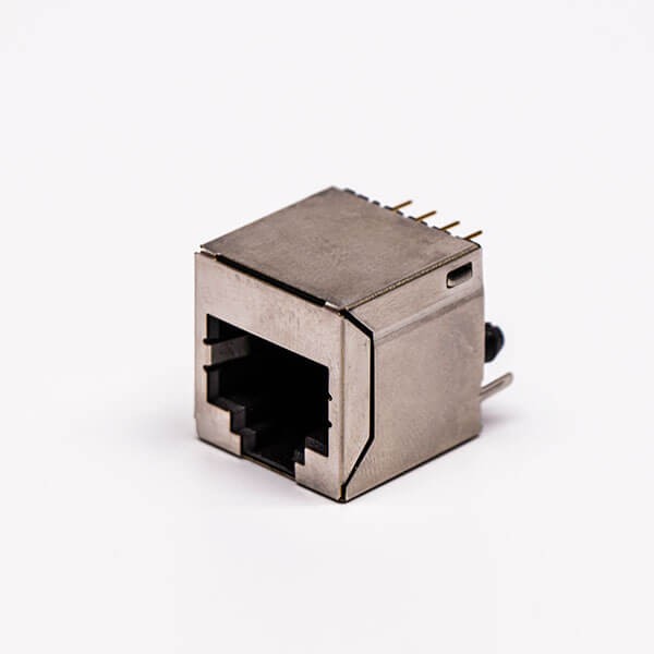 rj45母座封裝單口4針不帶燈帶屏蔽接PCB板端口 rj45母座封裝單口4針不帶燈帶屏蔽接PCB板端口