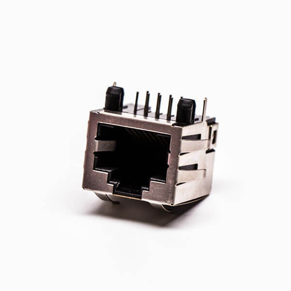 rj45網(wǎng)絡(luò)接口母座單口90度銅殼帶屏蔽帶燈接PCB rj45網(wǎng)絡(luò)接口母座單口90度銅殼帶屏蔽帶燈接PCB