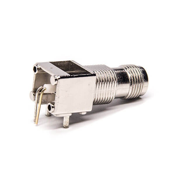 tnc射頻連接器彎式母頭穿孔式接PCB板 tnc射頻連接器彎式母頭穿孔式接PCB板