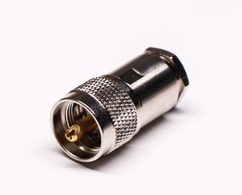 uhf公頭連接器同軸接線(xiàn)纜直式金針UHF-50KY