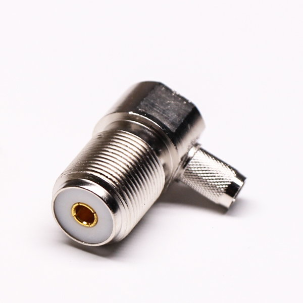 uhf 連接器前穿墻彎式壓接母頭接線 uhf 連接器前穿墻彎式壓接母頭接線