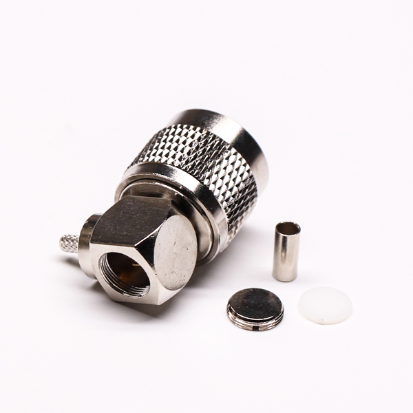uhf公頭連接器壓接直角帶滾花紋接線 uhf公頭連接器壓接直角帶滾花紋接線
