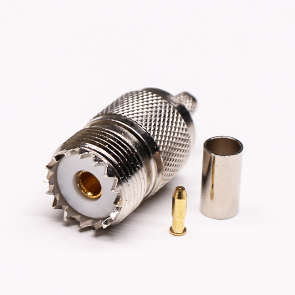 uhf同軸連接器直式母頭壓接式線端 uhf同軸連接器直式母頭壓接式線端