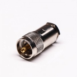 uhf插頭連接器直式公頭螺母鎖緊式接RG58線 uhf插頭連接器直式公頭螺母鎖緊式接RG58線