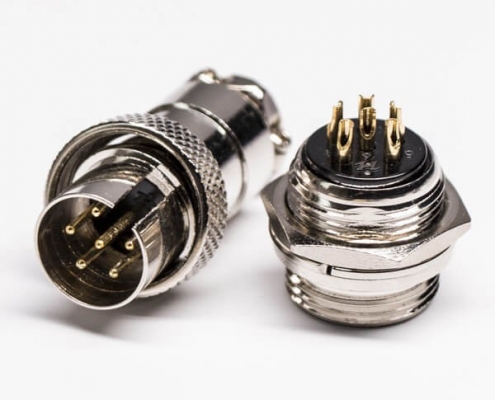 反裝GX16-6芯公母連接器公頭母座電子連接器