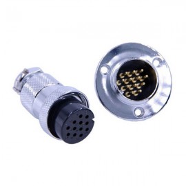 GX25法蘭公母頭12芯防水直式連接器5套 GX25法蘭公母頭12芯防水直式連接器5套