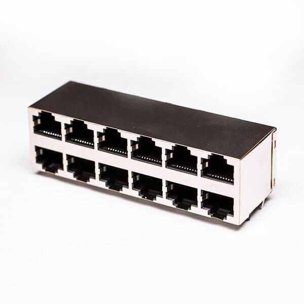 雙排rj45接口2*612口母頭帶屏蔽不帶燈 雙排rj45接口2*612口母頭帶屏蔽不帶燈