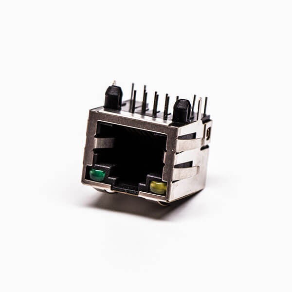 rj45接口銅殼母頭單口帶屏蔽帶燈網(wǎng)絡(luò)接口接PCB rj45接口銅殼母頭單口帶屏蔽帶燈網(wǎng)絡(luò)接口接PCB