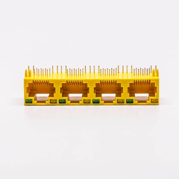 rj45以太網(wǎng)接口黃色4口90度不帶屏蔽帶燈母座 rj45以太網(wǎng)接口黃色4口90度不帶屏蔽帶燈母座