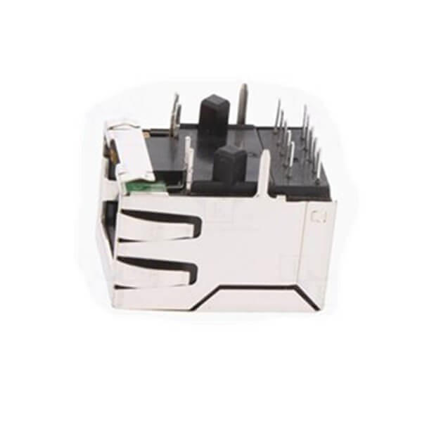 RJ45單口連接器彎式8P8C屏蔽帶燈 RJ45單口連接器彎式8P8C屏蔽帶燈