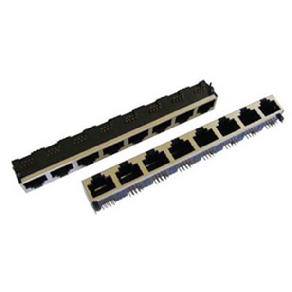 RJ458口成組連接器非屏蔽不帶燈 RJ458口成組連接器非屏蔽不帶燈