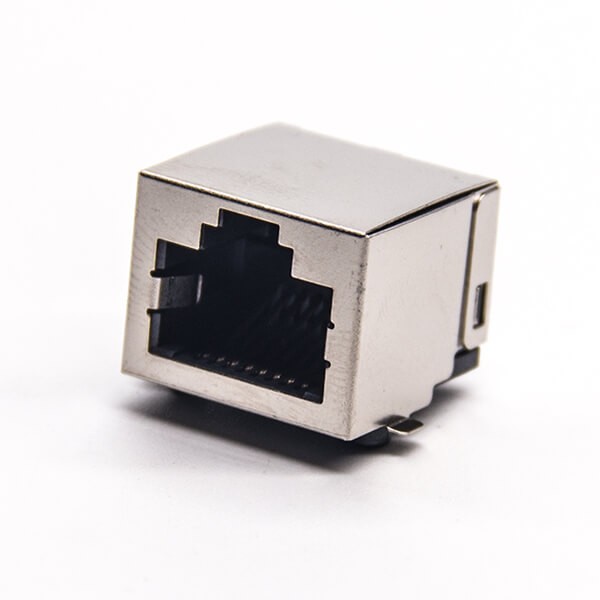 模塊rj45連接器彎式屏蔽插座SMT接PCB板 模塊rj45連接器彎式屏蔽插座SMT接PCB板