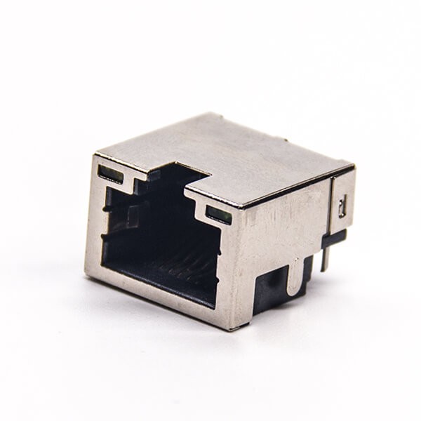 rj45座屏蔽網(wǎng)絡(luò)插座彎式沉板插PCB板帶燈 rj45座屏蔽網(wǎng)絡(luò)插座彎式沉板插PCB板帶燈